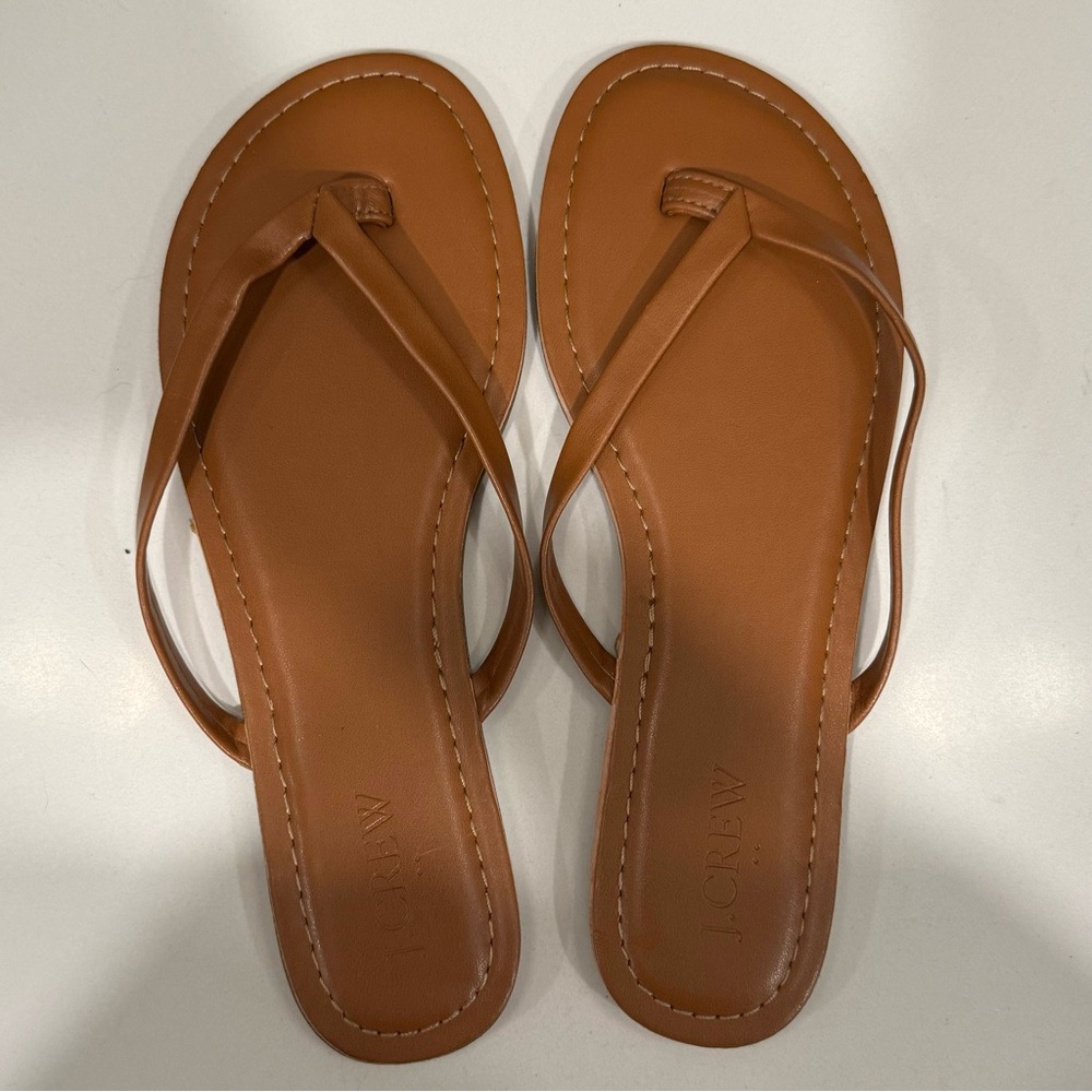 J.Crew Factory brown Easy Summer Flip Flops Size 7 Very good condition